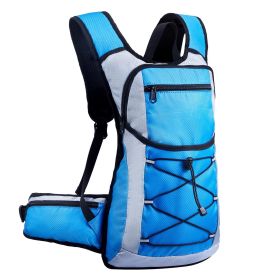 Hydration Pack Backpack 3L TPU Water Bladder Cycling Hiking Running Camping (Color: Blue, Type: Flanker)